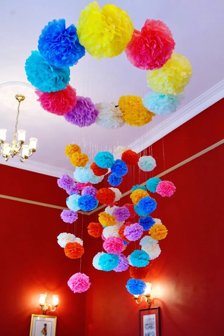 Праздничные украшения своими руками фото 9@TheDispensary Fun crafts for kids, Pom pom factory, Paper flowers