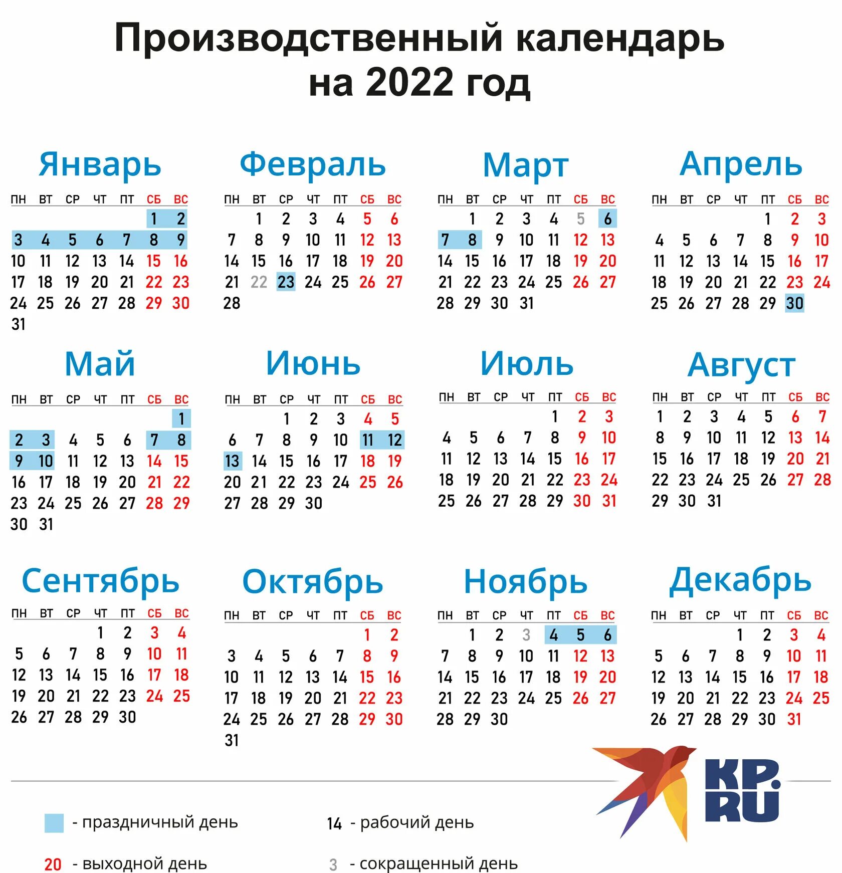 Праздничные выходные дни календарь 24 Производственный календарь на 2022 год с праздниками и выходными, утвержденный п