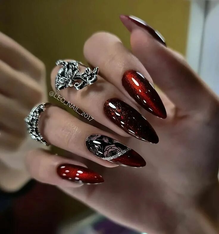 Праздничный дизайн ногтей Make Your Day Red nail designs, Red nails, Nail designs