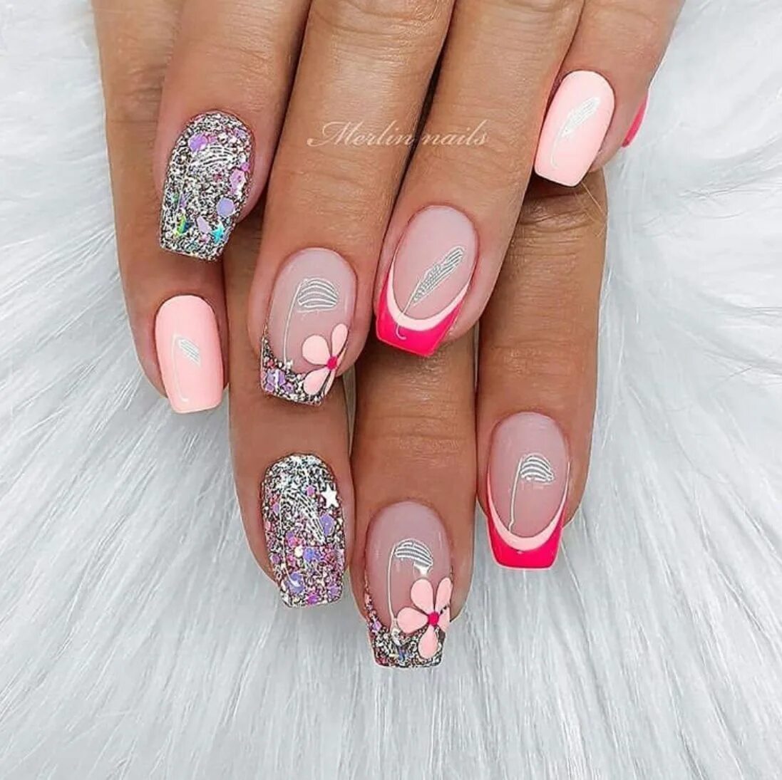 Праздничный френч маникюр 2024 40+ Stunning Coffin Nail Designs You Should Do - The Glossychic Nail color trend