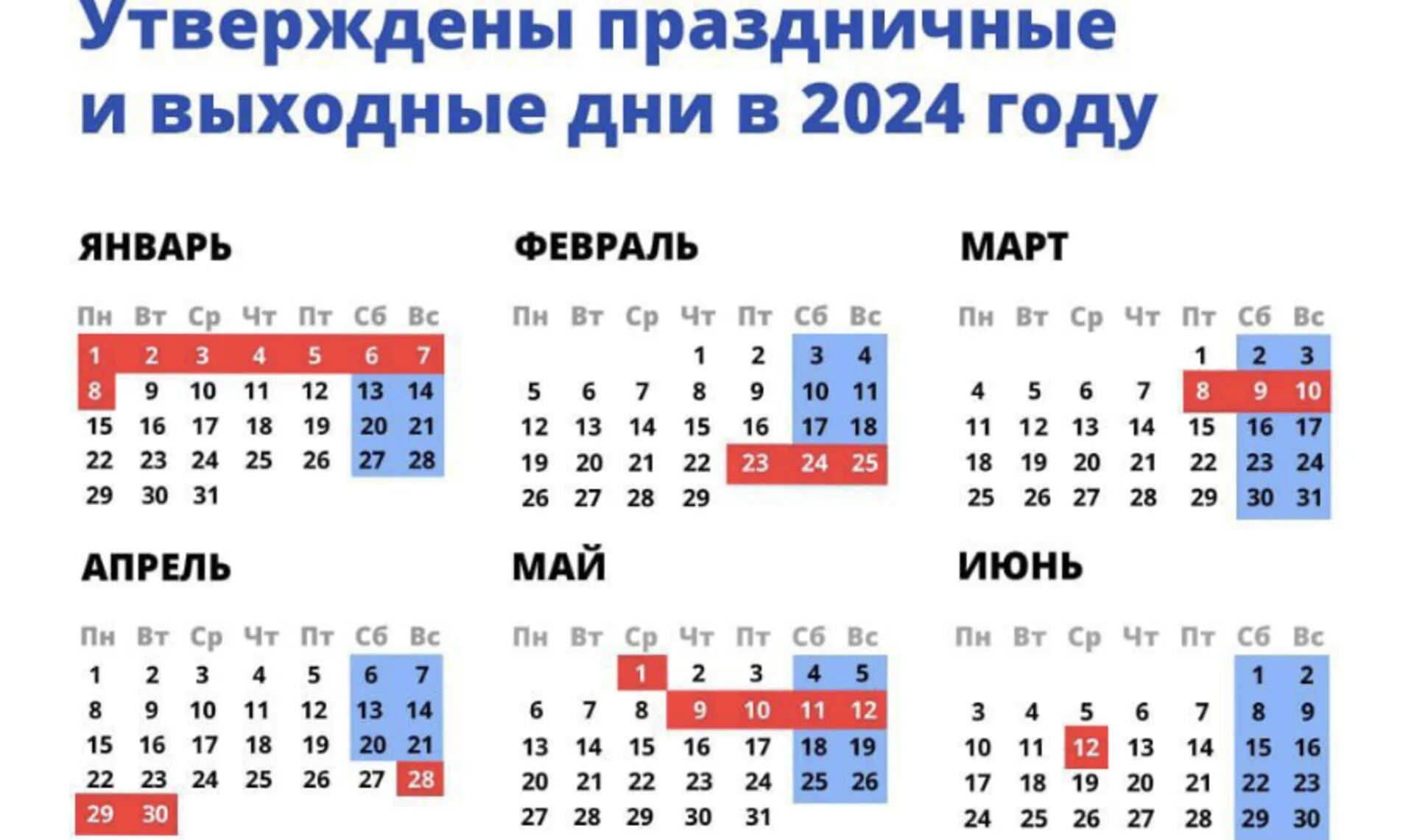 Праздничный календарь на 2024 официальные выходные Правительство России определило выходные и праздничные дни на 2024 год