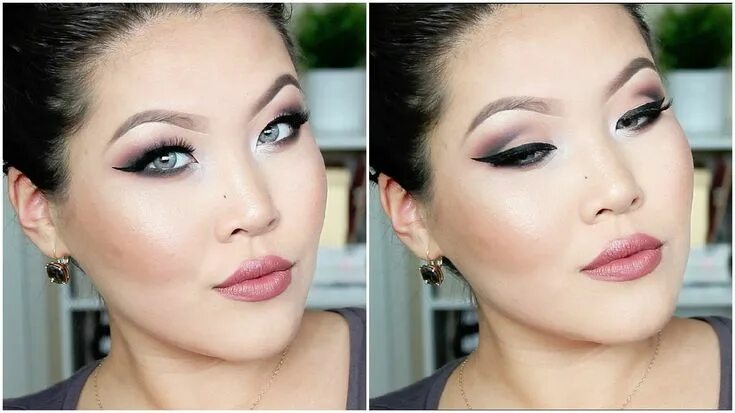 Праздничный макияж для нависшего века ANGLED CUT CREASE EYE MAKEUP + Suitable for Hooded Eyes Makyaj fikirleri, Makyaj