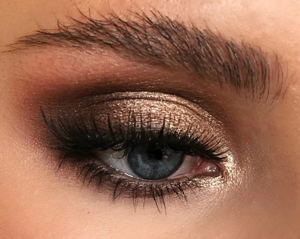 Праздничный макияж для нависшего века GOLD BROWN SMOKEY - probably the most popular Eye makeup combo Products used - @