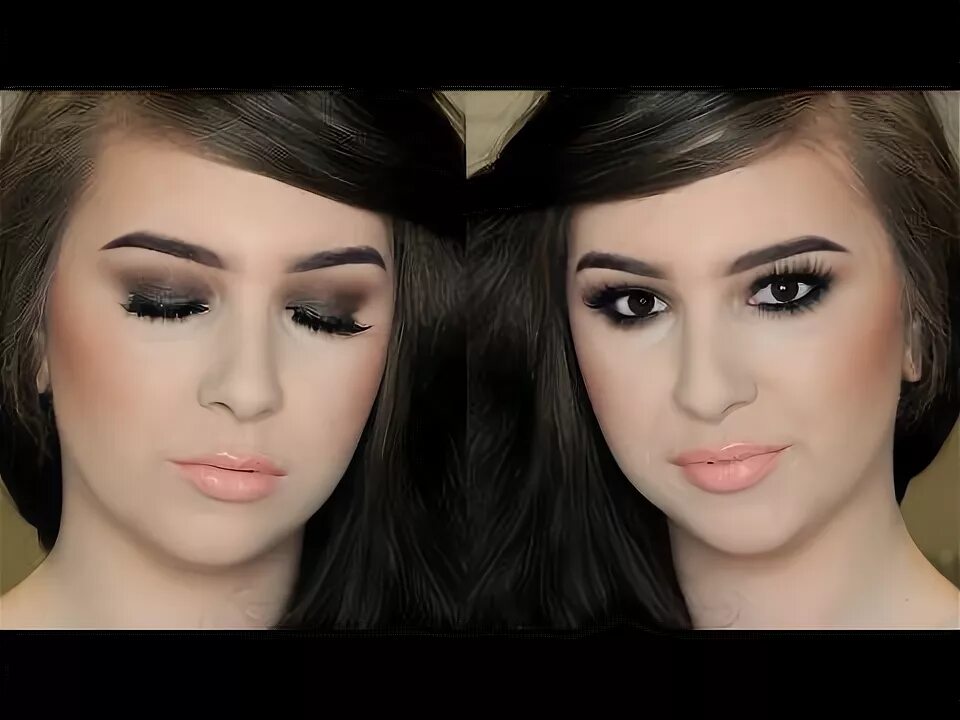 Праздничный макияж для нависшего века BASIC Brown Smokey Eye For HOODED & SMALL EYES! - YouTube Makeup for small eyes,