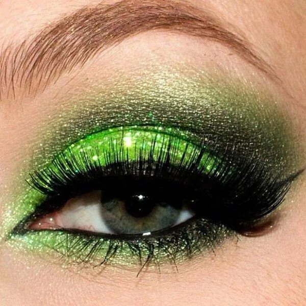 Праздничный макияж зеленых глаз CANDIE GREEN Cosmetic Glitter for Makeup, Eye Shadow, Lips, Nail... ($7.95) ❤ li