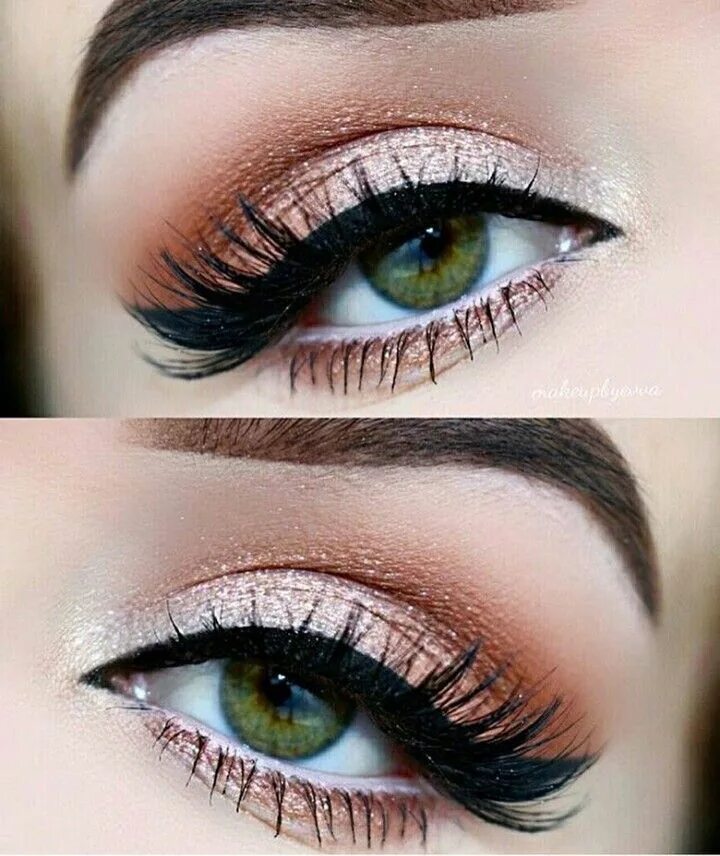 Праздничный макияж зеленых глаз Loading... Neutral eye makeup, Red eye makeup, Orange makeup