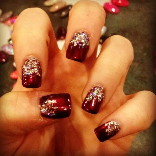 Праздничный маникюр фото Beauty By Louise on Twitter Christmas manicure, Fancy nails, Manicure