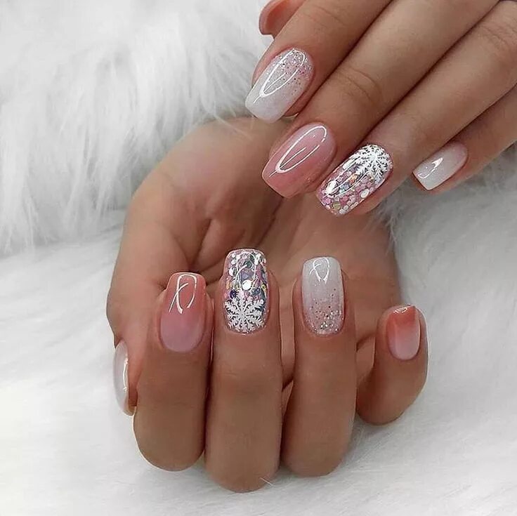 Праздничный маникюр на квадратные ногти фото Pin by Zhesha on Всякое всякое Trendy nail art designs, Coffin nails designs, Tr