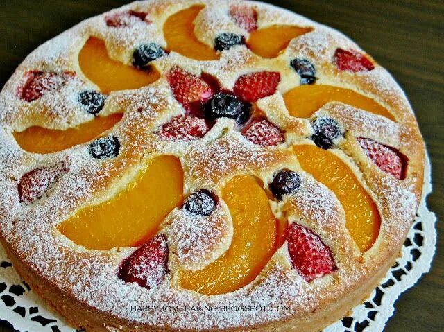 Праздничный пирог рецепты с фото Happy Home Baking: Fruit Pastry Cake Pastry cake, Fruity cake, Tart dessert