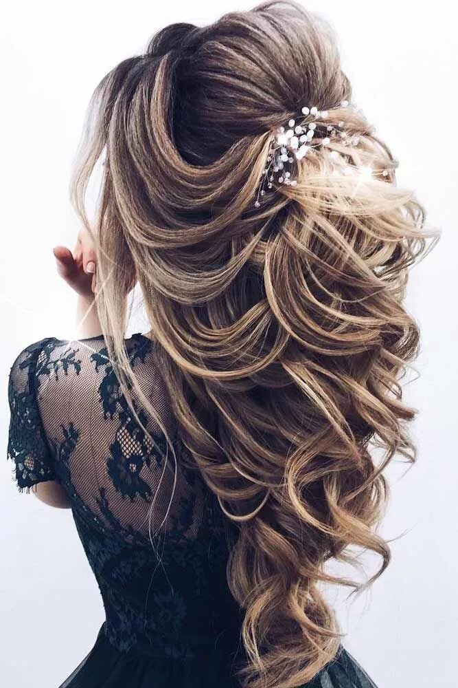 Праздничный прически на длинный Discover more ways to style your hair for your next prom or pageant! #hair #hair