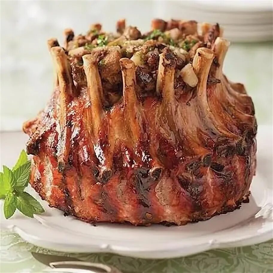 Праздничный рецепт мяса с фото Delicious Pork Crown Roast with Flavorful Stuffing