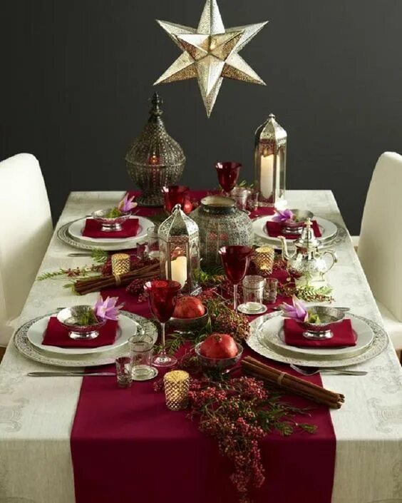 Праздничный стол на новый год фото 20 Increíbles y creativas ideas para decorar tu mesa en la cena de Navidad Decor