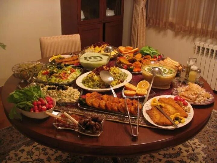 Праздничный ужин фото Iranian Lunch-Dinner Table Yeme içme