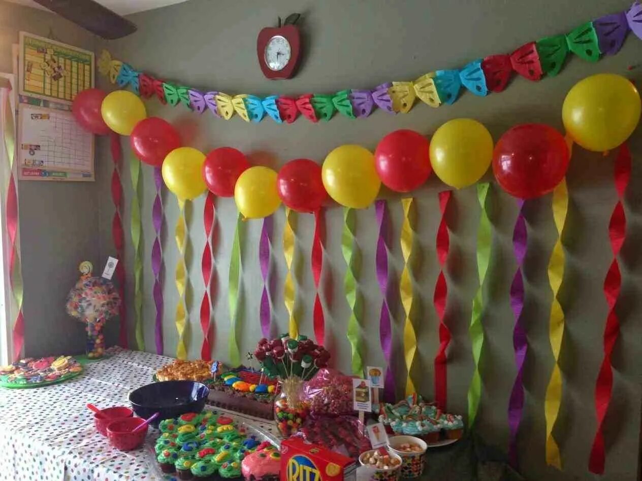 Праздник дома оформление simple room decoration for birthday Birthday room decorations, Birthday decorati