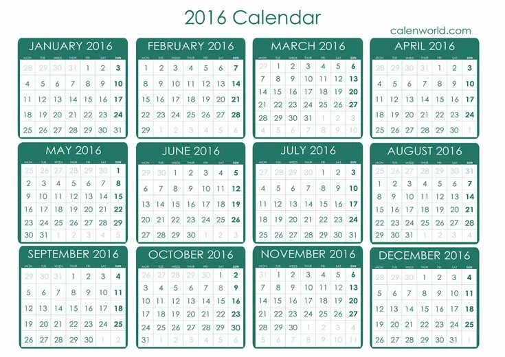 Праздник календарь 2016 2016 Calendar 2016 Free Printable Calendar Free Calendar Calendar printables, Pr