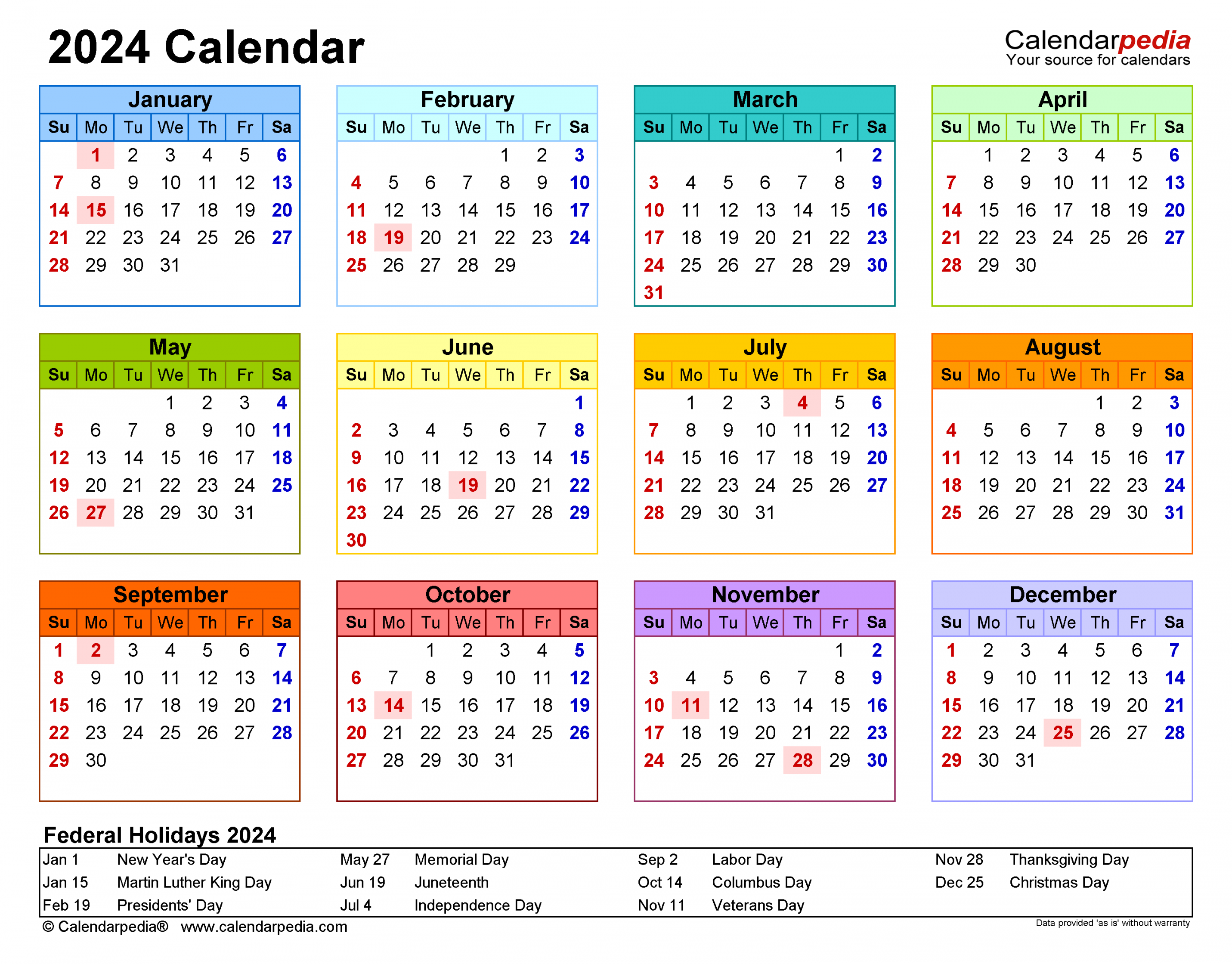 Праздники 20024 календарь 2024 Calendar Excel With Holidays - Calendar Printable Free