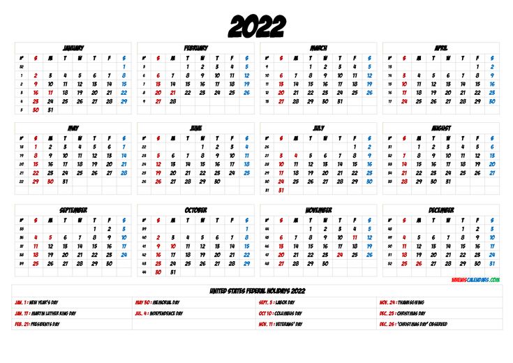 Праздники 2022 календарь утвержденный 2022 Yearly Calendar template Word - 6 Templates Printable calendar design, Year