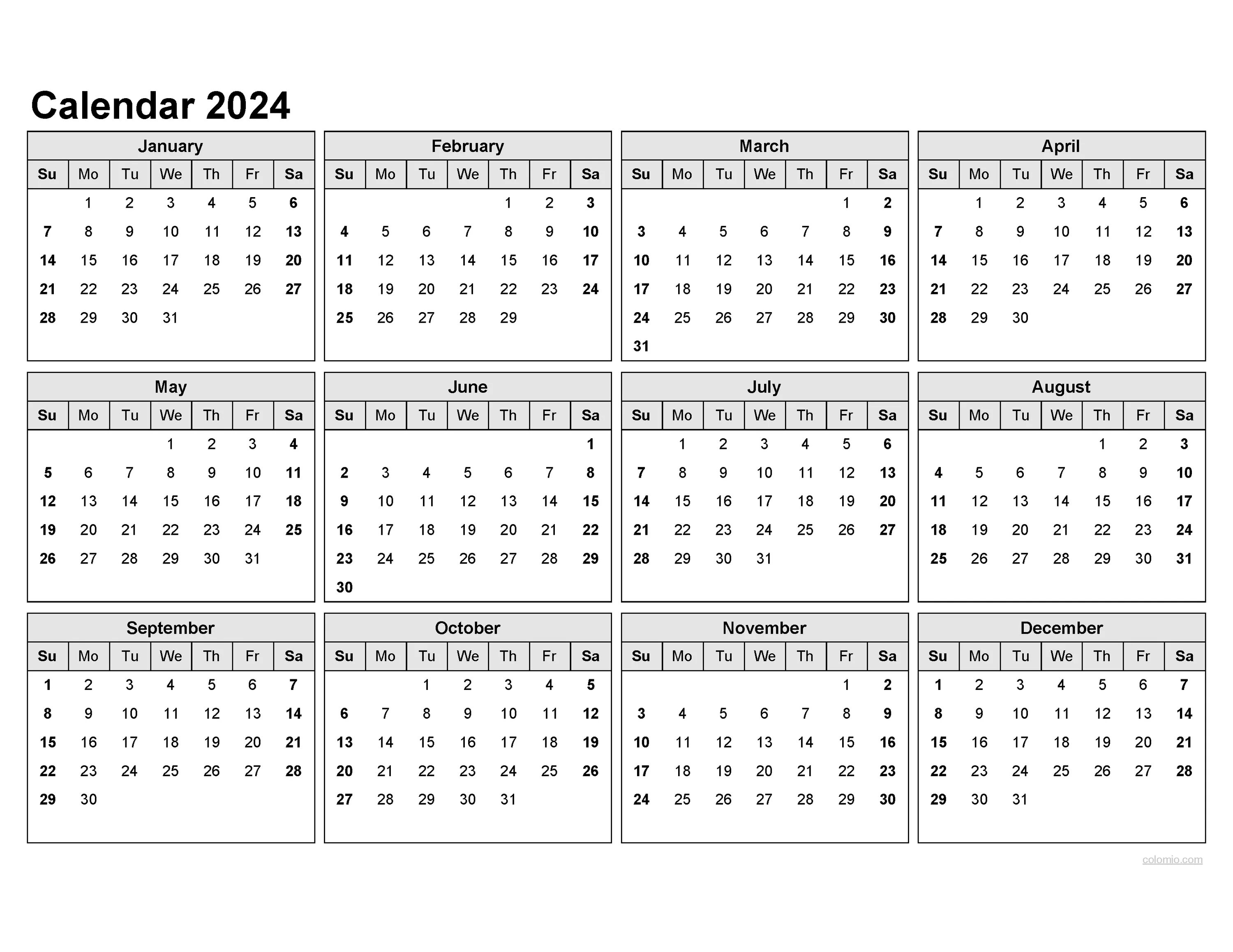 Праздники 2024 календарь официальные Chaminade 2024 Calendar