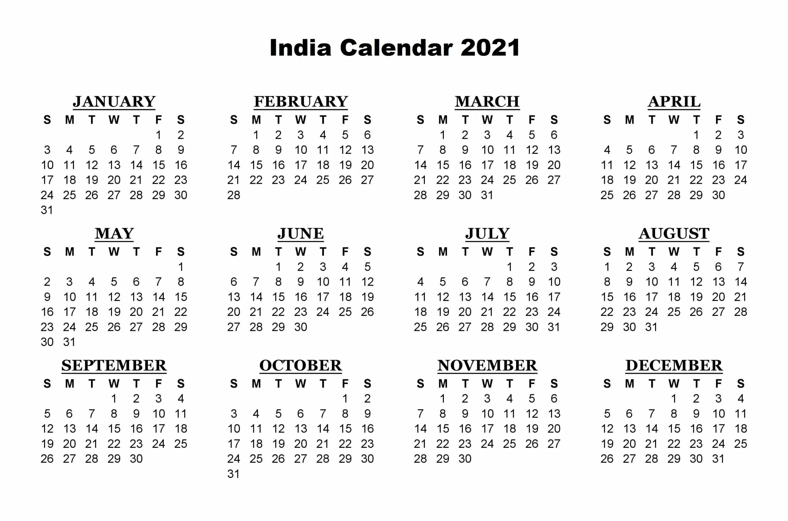 Праздники индии календарь India Calendar 2021 Printable Best Letter Templates