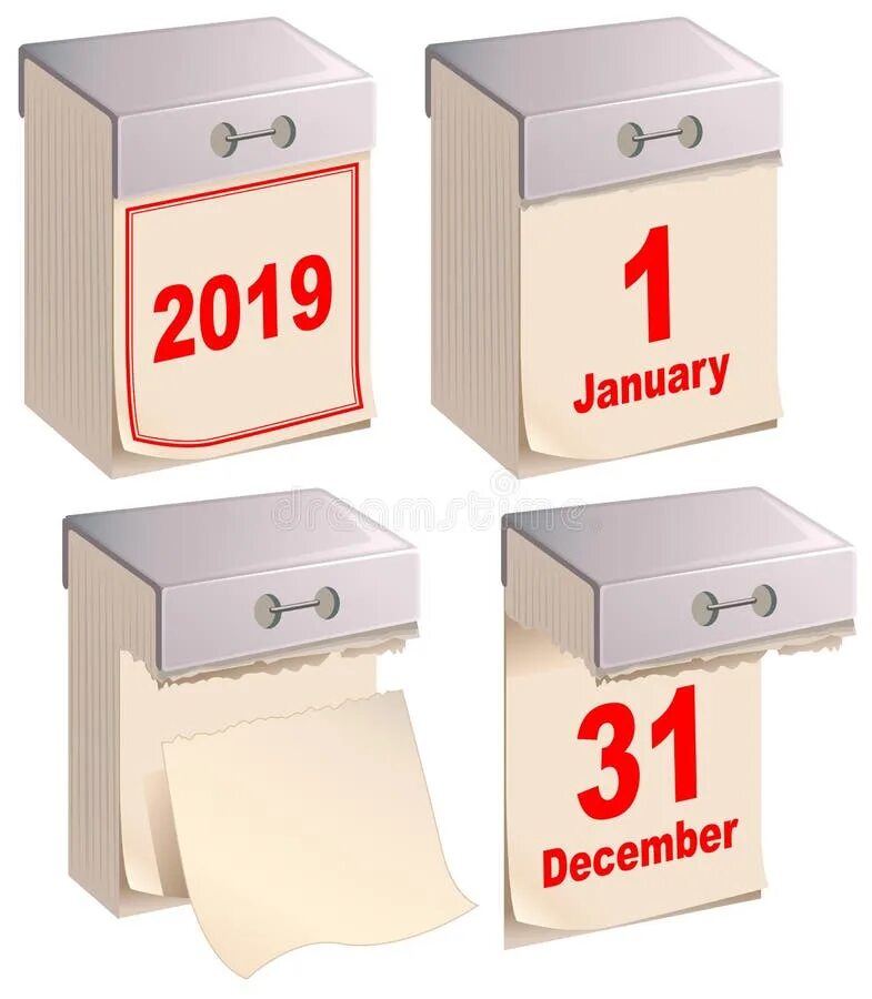 Праздники лист календаря January 24 Day on a Tear-off Calendar, 3d Rendering Stock Illustration - Illustr