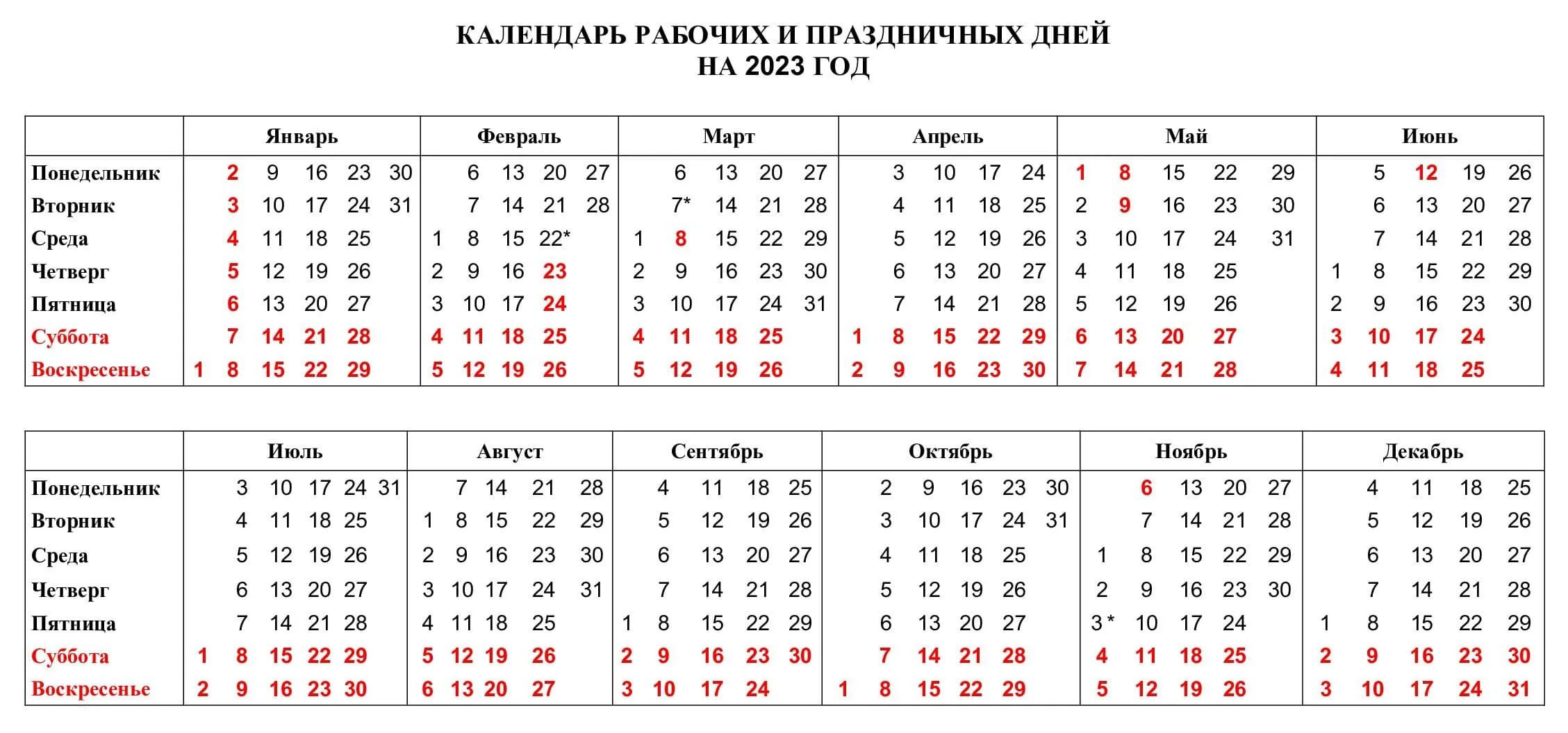 Праздники россии 2023 календарь праздников 30 декабря 2023 года выходной день