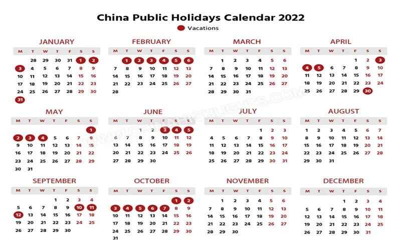 Праздники в китае в 2025 году календарь Holidays in China in 2022, A Full List Is Here!