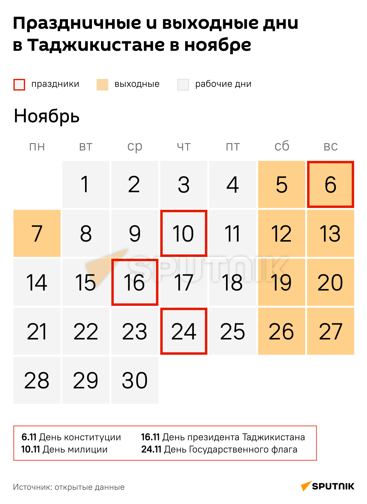 Праздники в ноябре рабочий календарь Какие праздники отмечают в Таджикистане в ноябре