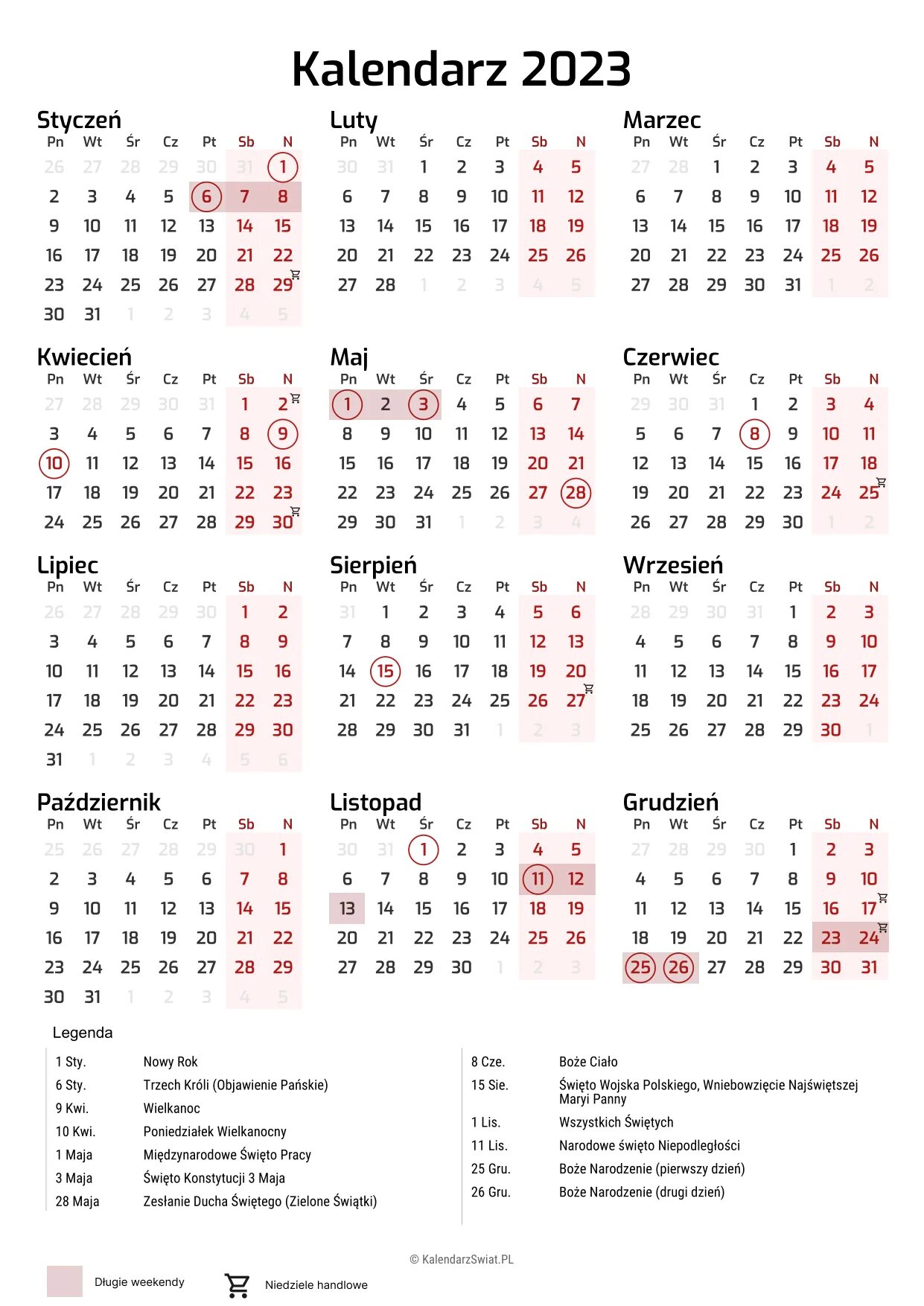 Праздники в польше 2024 календарь выходные Официальные выходные, длинные уикенды и торговые воскресенья в Польше в 2023 г.