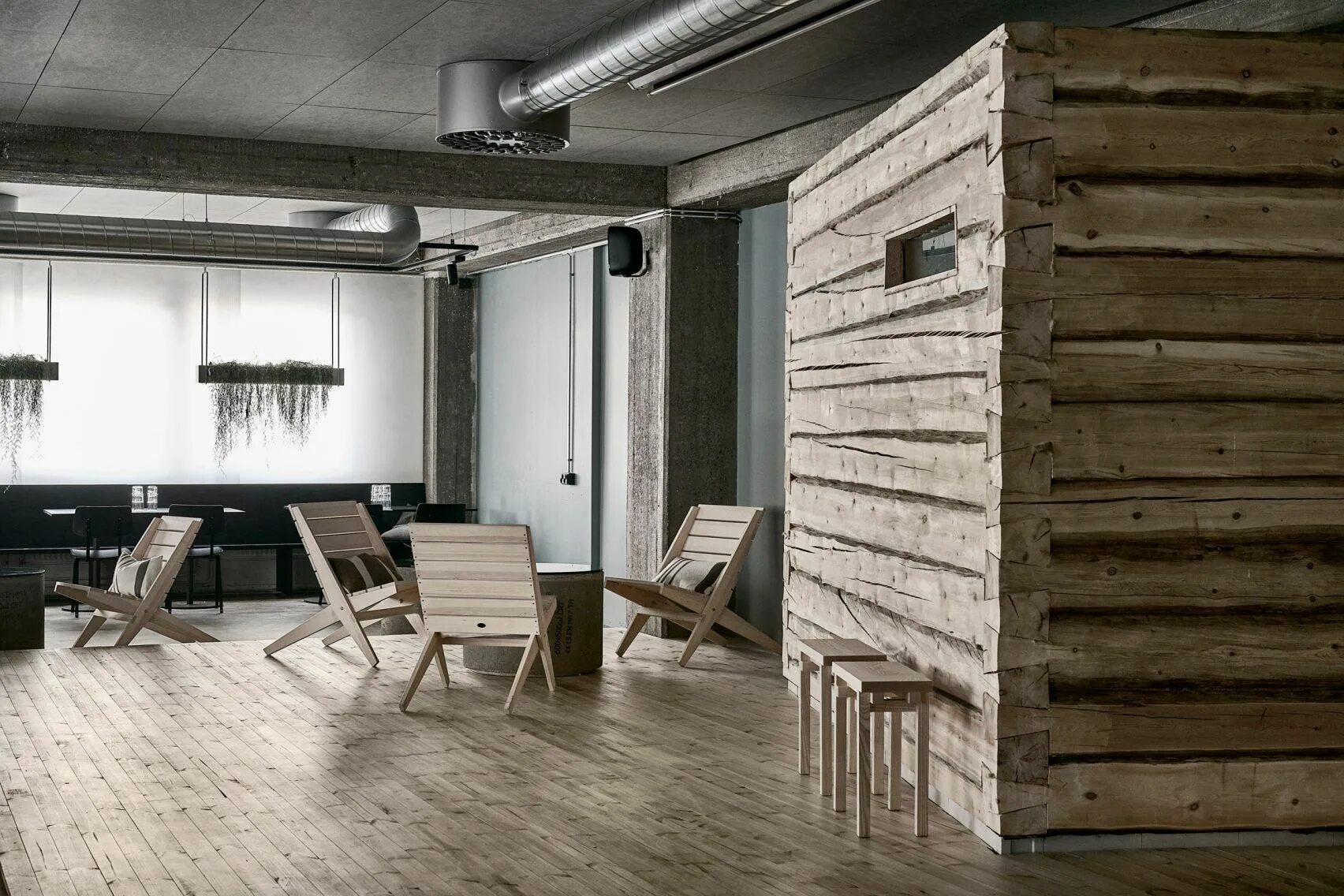 Предбанник в стиле лофт Tullin Sauna by Studio Puisto Industrial buildings, Sauna, Architect