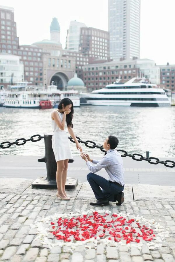 Предложение руки и сердца девушке фото Surprise Boston Harborside Proposal Proposal photography, Fun engagement photos,