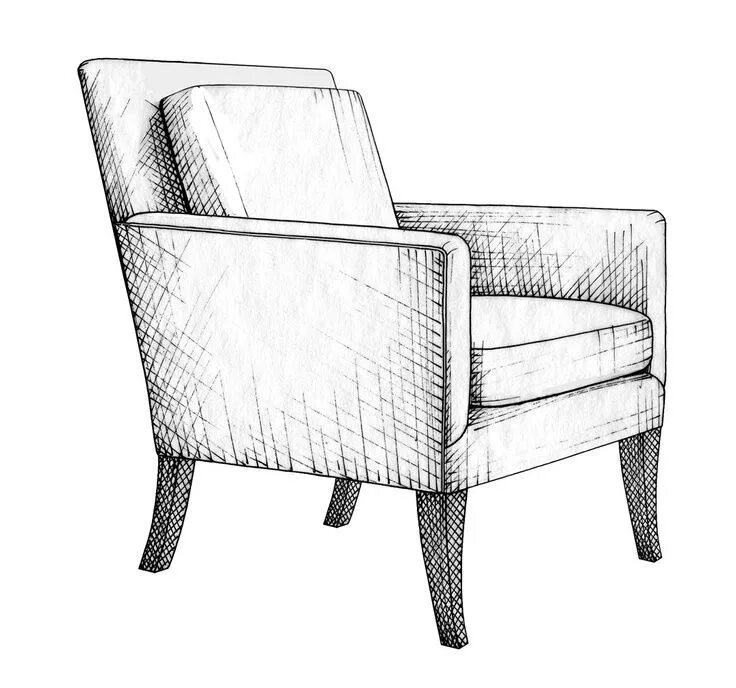 Предмет интерьера рисунок 7 класс Furniture Design on Pinterest 728 Pins #ChairDrawing Drawing furniture, Furnitur