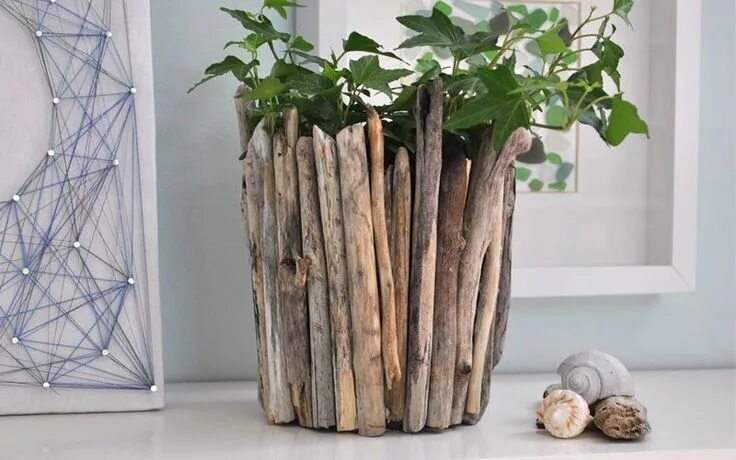 Предметы декора своими руками Easy Driftwood Pot Tutorial Diy decor projects, Driftwood projects, Driftwood cr