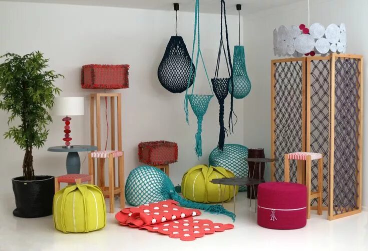 Предметы интерьера для дома Textile Furniture and Home Decor in Colorful Hues - Design Milk