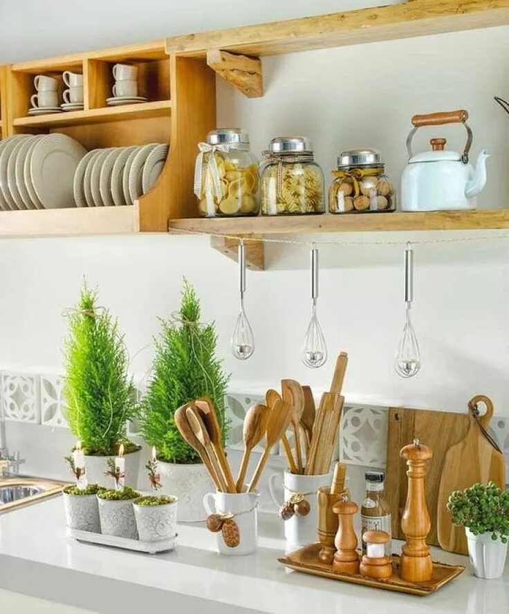 Предметы интерьера для кухни Plantas Como Objetos Decorativos De Uma Cozinha Pequena - Site De Beleza E Moda 