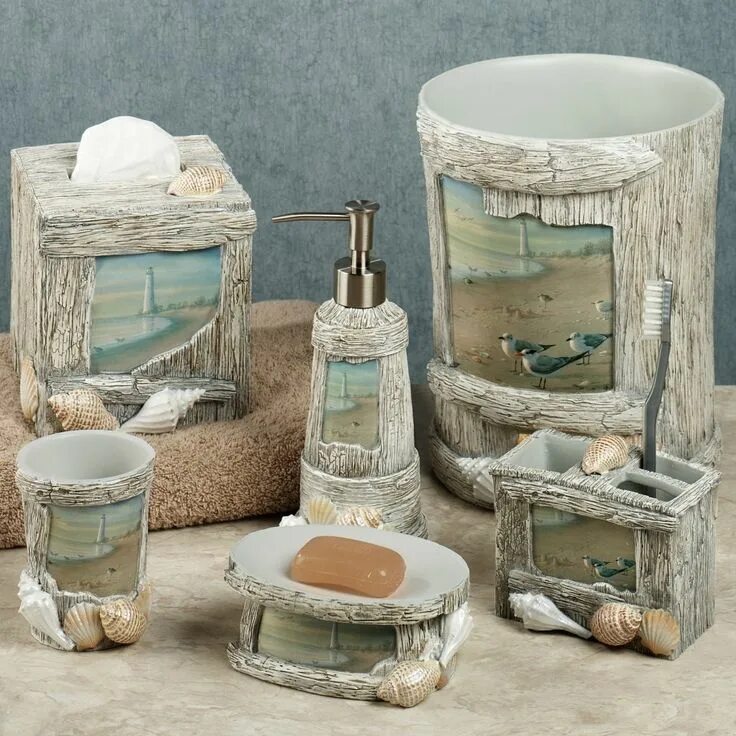 Предметы интерьера для ванной комнаты nautical bathroom decor home decor gallery with nautical bathroom de. Décoration