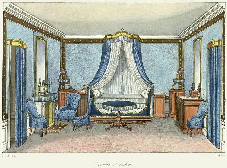 Предметы интерьера городского дома 18 века презентация Victorian Interior Drawings Interior architecture drawing, Interior design rende