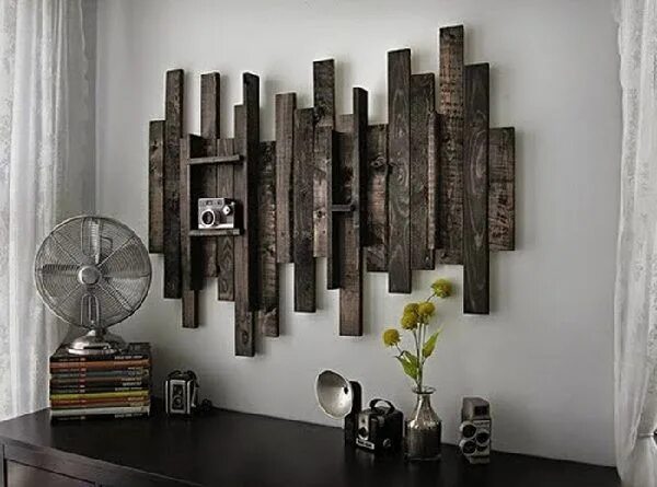 Предметы интерьера стен Старое дерево в интерьере Pallet home decor, Pallet wall decor, Rustic wall deco