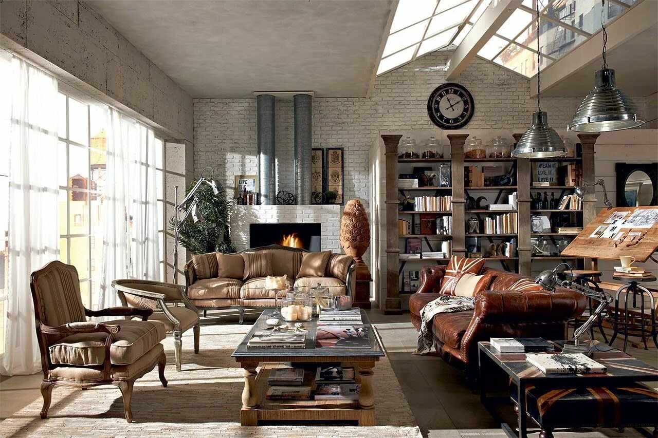 Предметы интерьера в стиле лофт 45 Rustic Home Decor Industrial Style https://silahsilah.com/home-decor/45-rusti