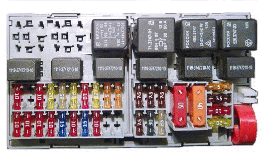 Предохранители лада калина фото Калина датчики предохранитель где находятся