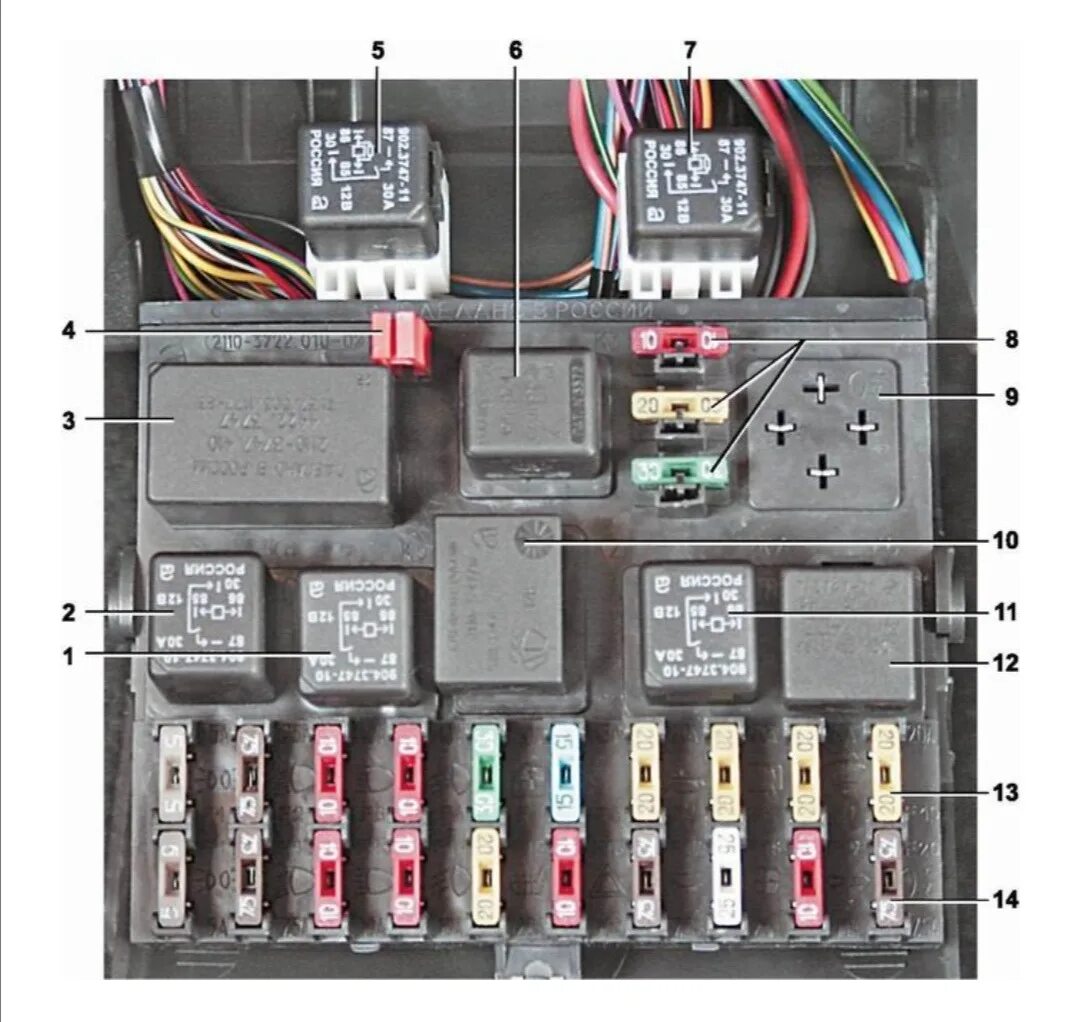 Какие предохранители на ваз 2110