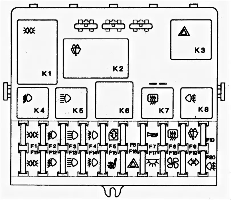 Предохранители ваз 2112 схема расположения Ответы Mail.ru: При нажатии на кнопку Аварийка слышен треск в одном из реле в мо