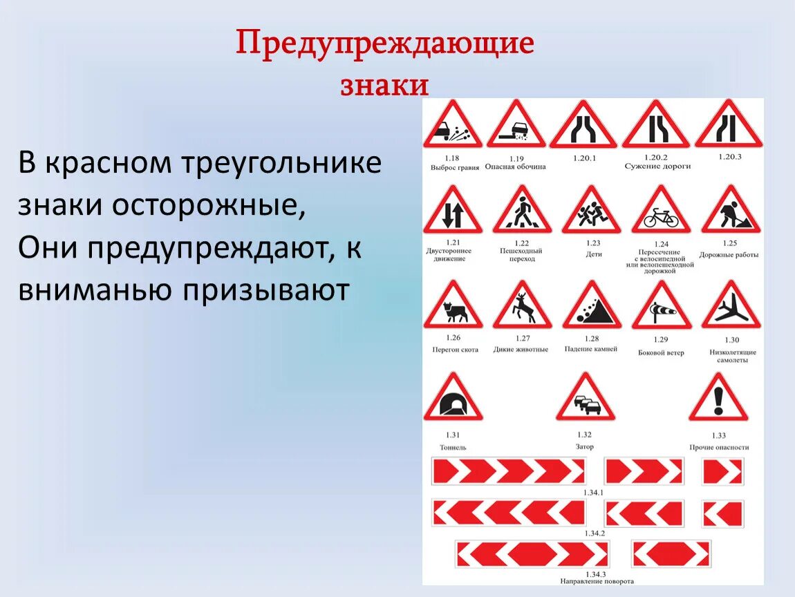 Предупреждающие знаки фото Презентация по окружающему миру на тему "Дорожные знаки" (3 класс, окружающий ми