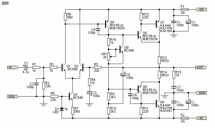 Предварительный hi fi усилитель схема усилителя Figure 1 Audio amplifier, Amplifier, Power amplifiers