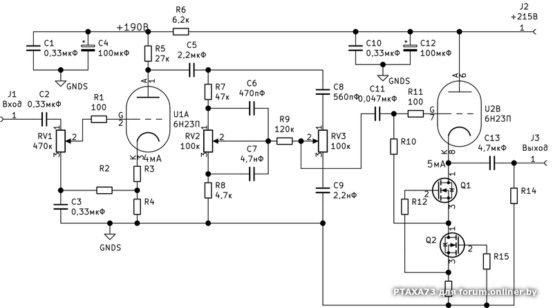 Предварительный ламповый усилитель с темброблоком схема Ламповые усилители реальность и иллюзии - Форум onliner.by