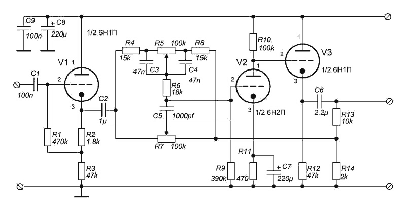 Предварительный ламповый усилитель с темброблоком схема Вопросы по ламповой технике - Страница 300 - Ламповая техника - Форум по радиоэл