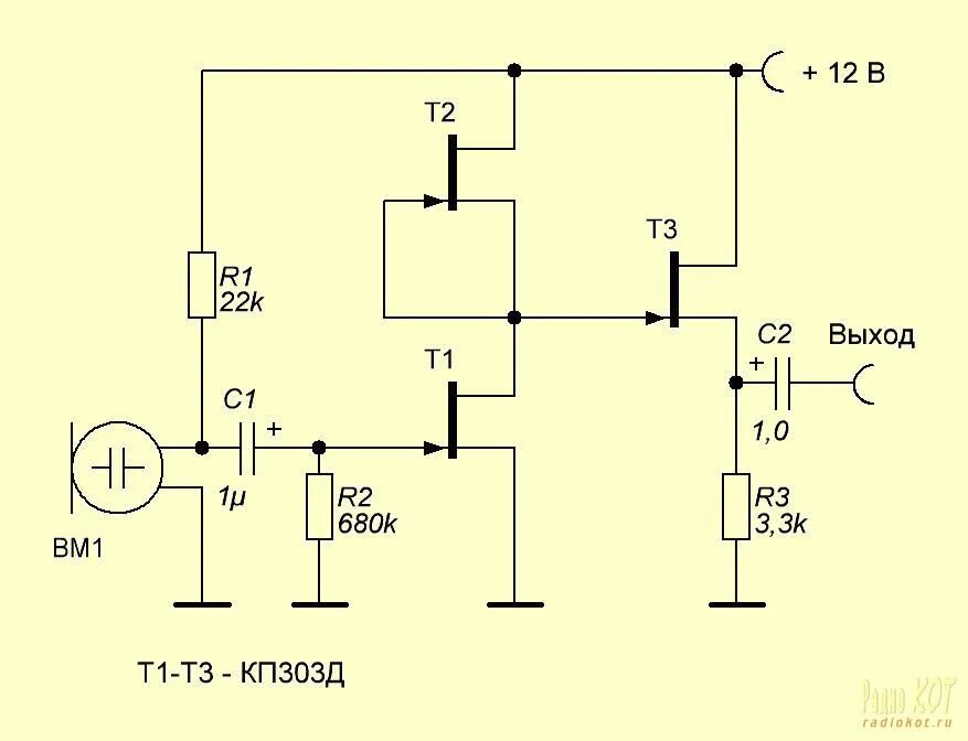 Предварительный усилитель микрофона схема РадиоКот :: Схемы для начинающих: мощный микрофон для скайпа