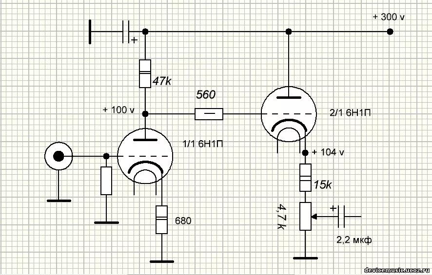 Предварительный усилитель на 6н2п схема Супер-классный гибридный усилитель - Форум