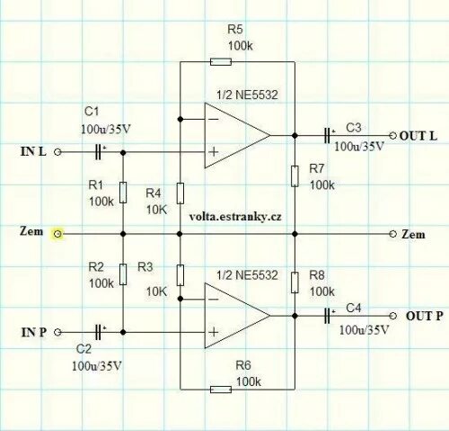 Предварительный усилитель на ne5532 схема www.volta.estranky.cz - Zesilovače a předzesilovače - Stereo předzesilovač s NE5