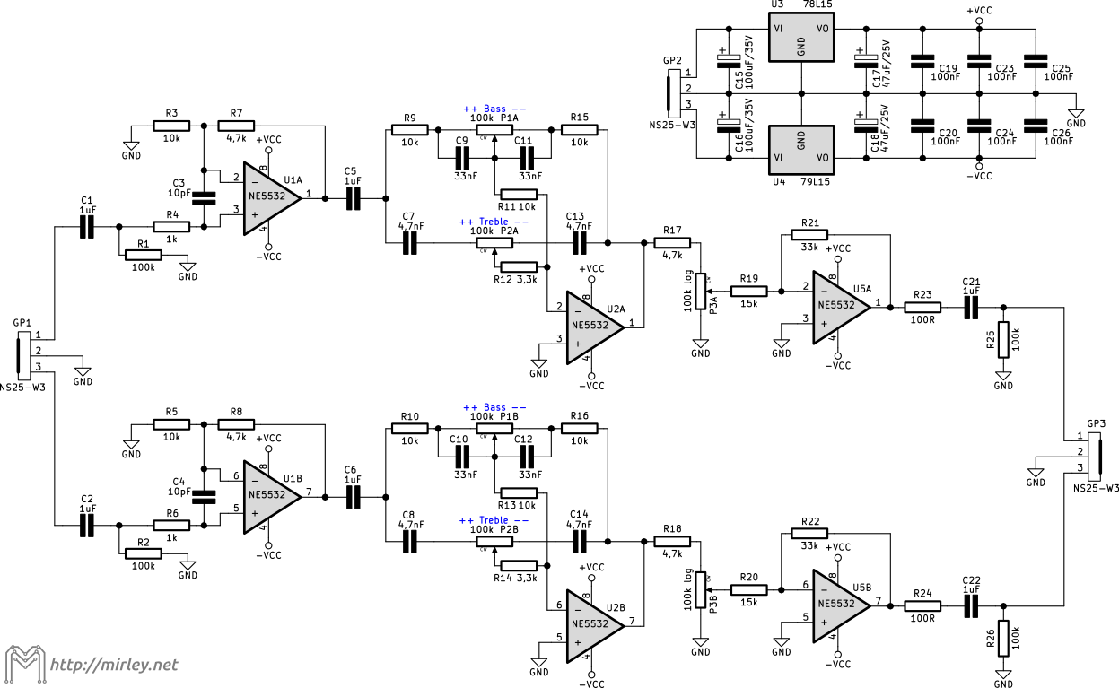Предварительный усилитель стерео схема Предусилитель на ne5532 с темброблоком схема фото - PwCalc.ru