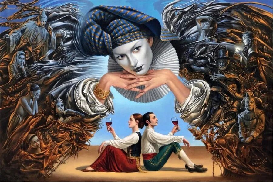 Предвосхищение модных тенденций в искусстве Artist Michael Cheval Limited Edition Giclee on Canvas